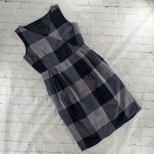 🔹️Van Heusen Blue & Gray Plaid Sleeveless Dress Large